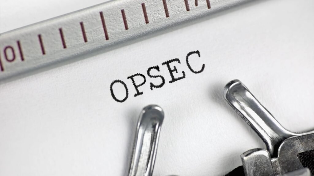 opsec written on a typewriter