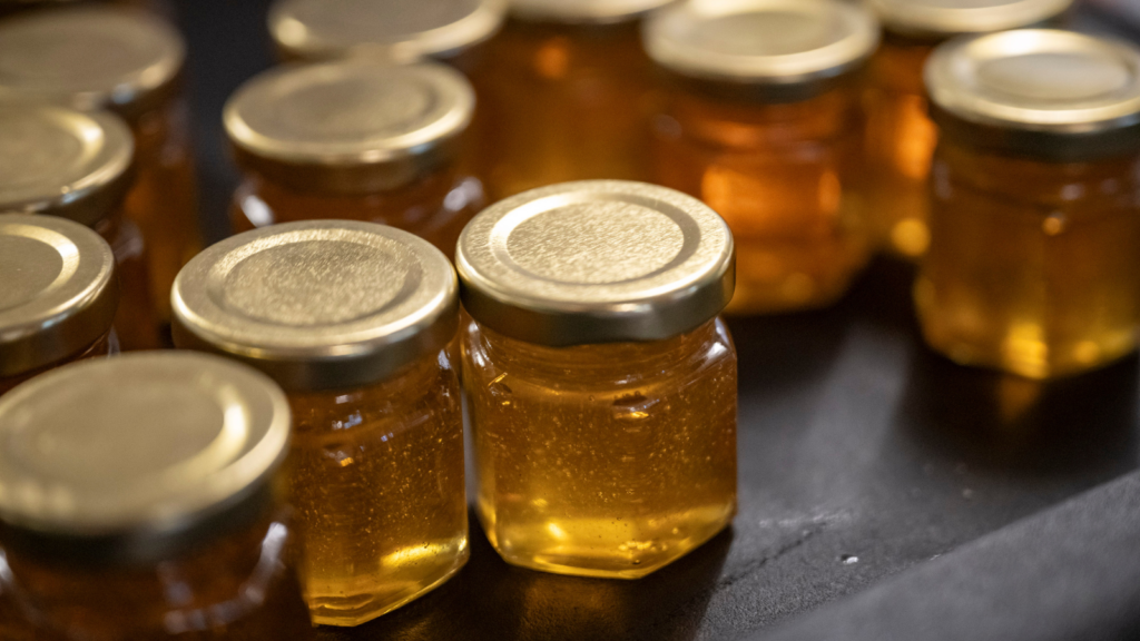 Honey in jar