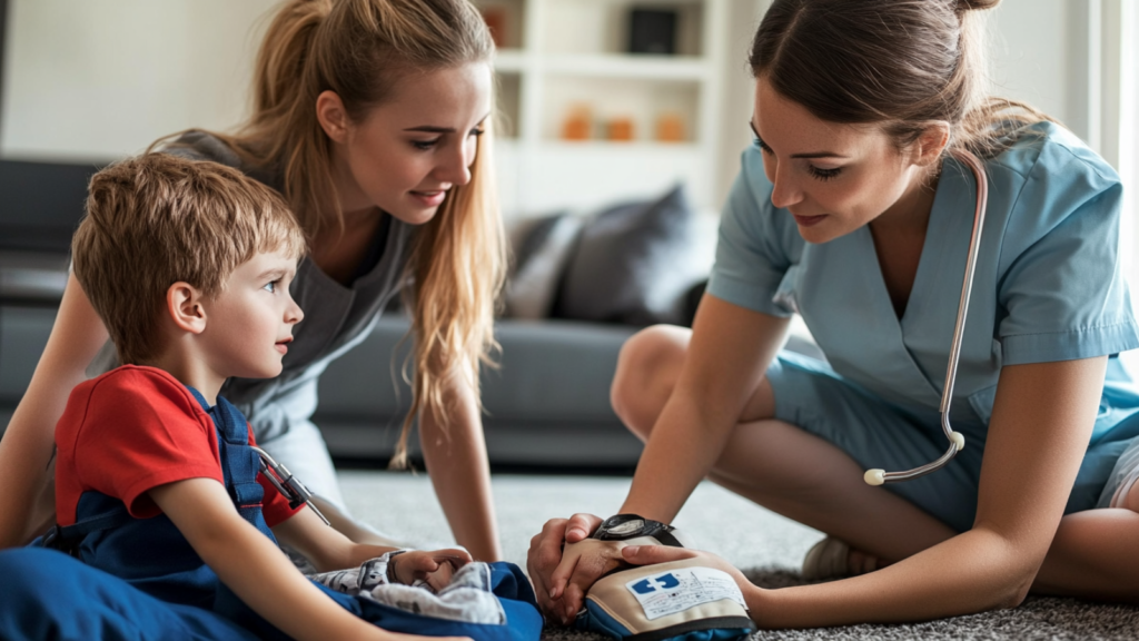 Kid leaning basic first aid