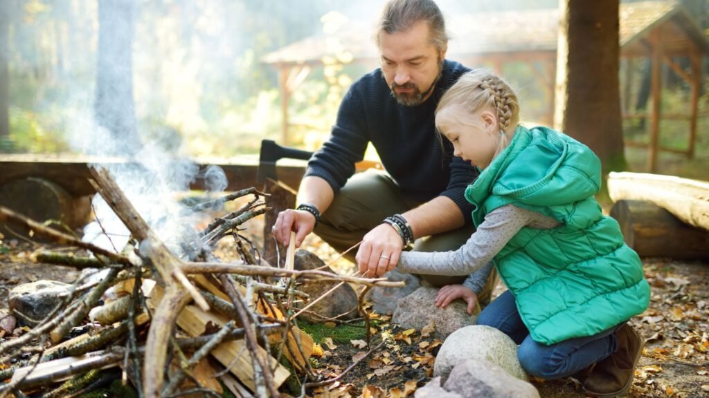 parent and daughter building fire