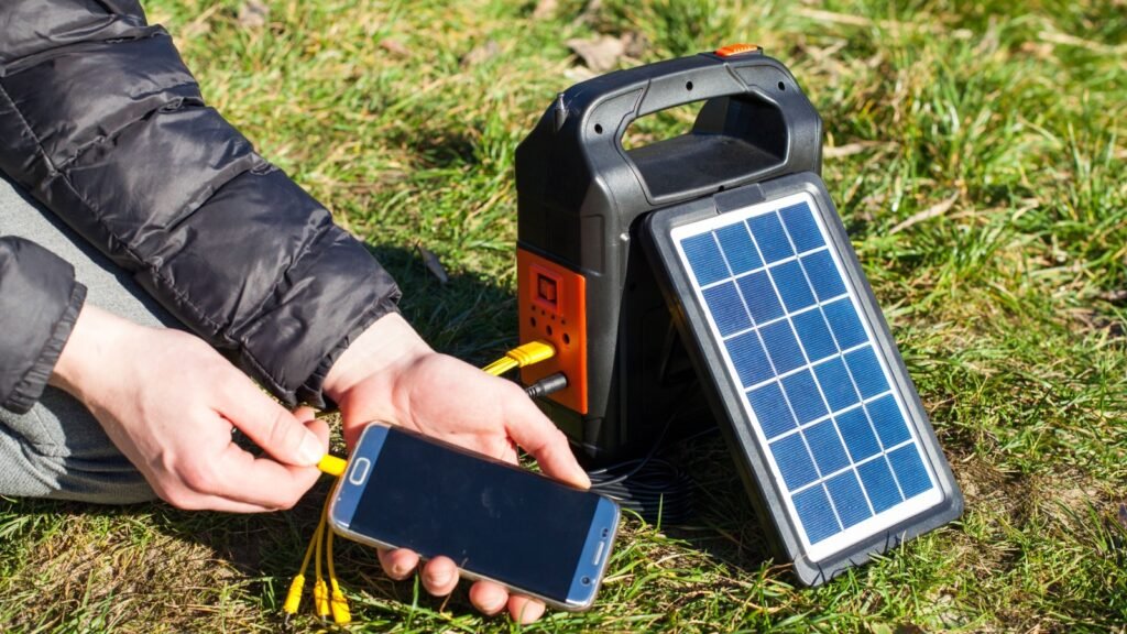 Solar Panel Charges Phone