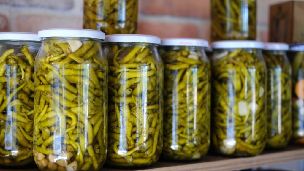 Green beans in jar