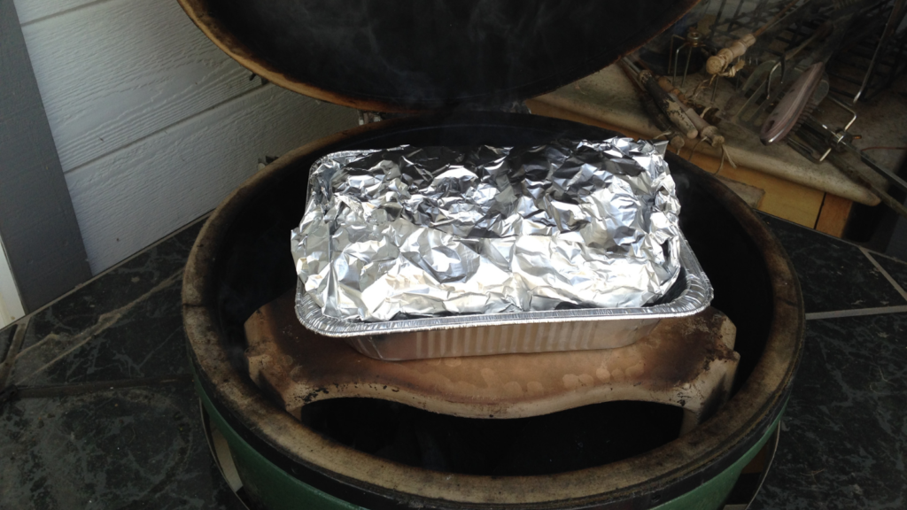 Food covered with foil