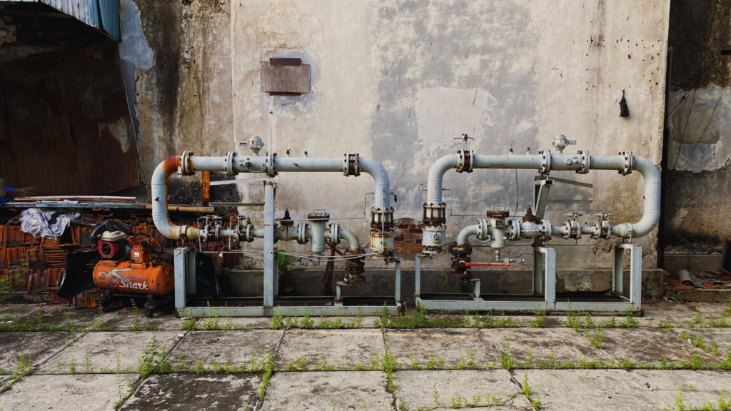 Water Pipes in Abandoned Building