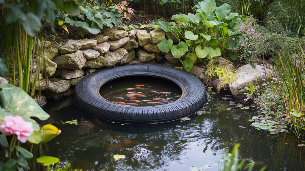 Tire fish trap
