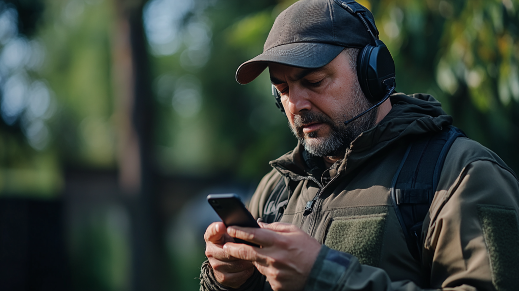 a prepper watching a YouTube course