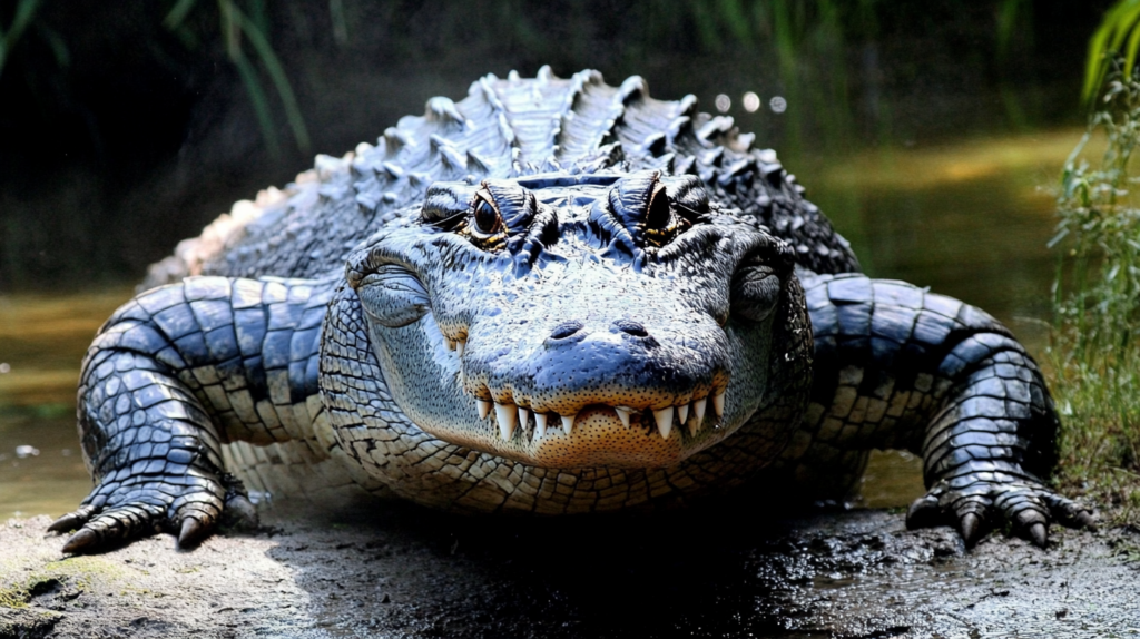 a fierce American Alligator