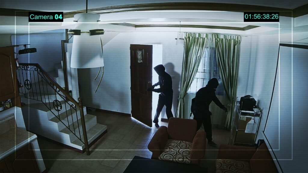 burglars robbing a house
