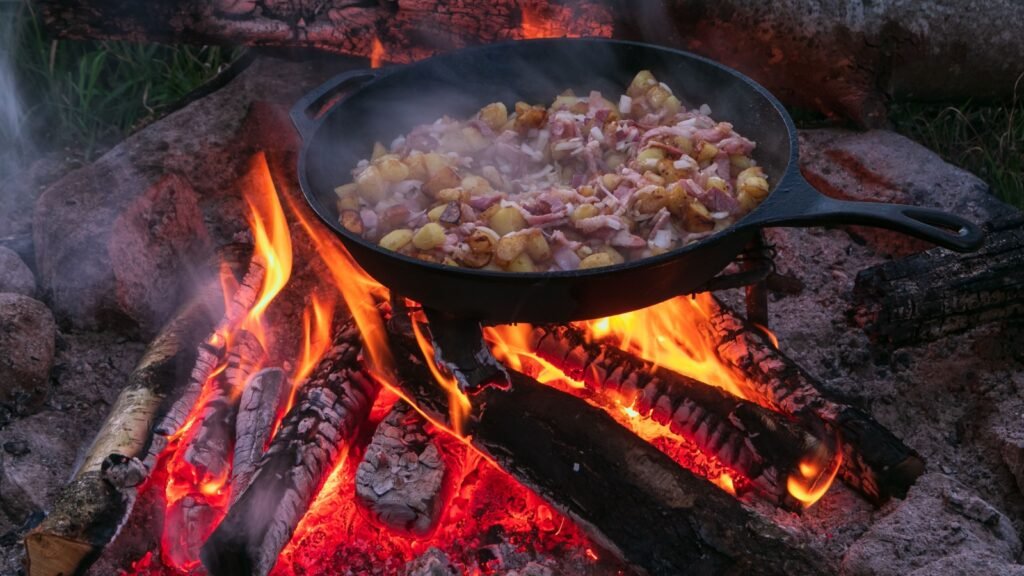 cooking using cast iron
