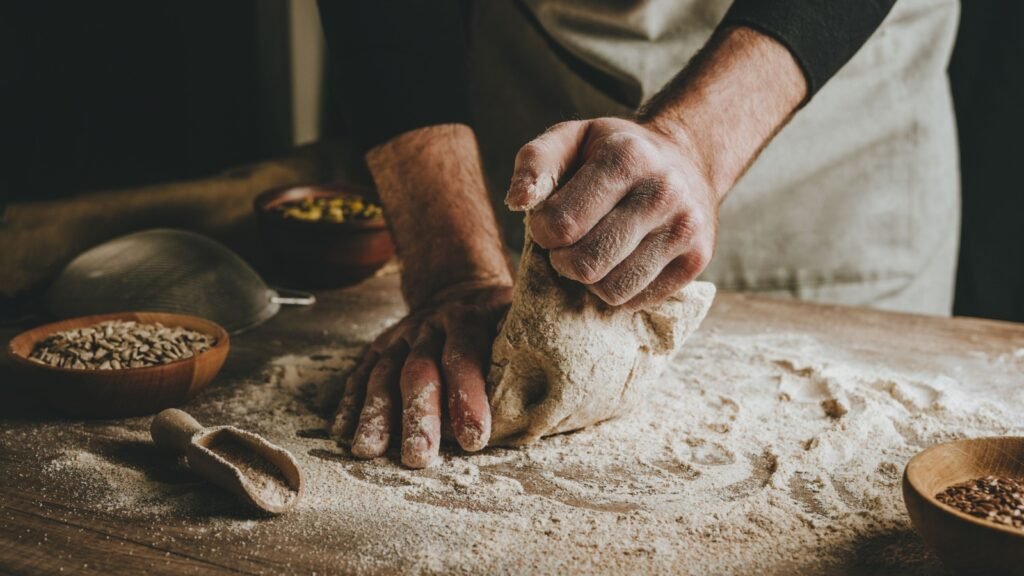 kneading dough
