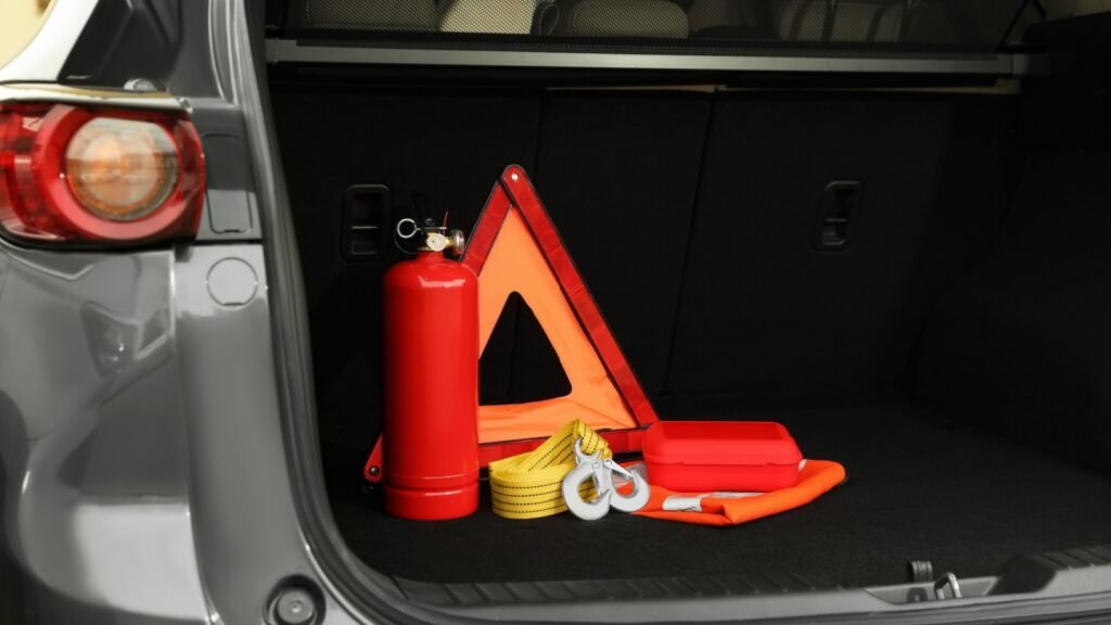 car safety equipment in the trunk
