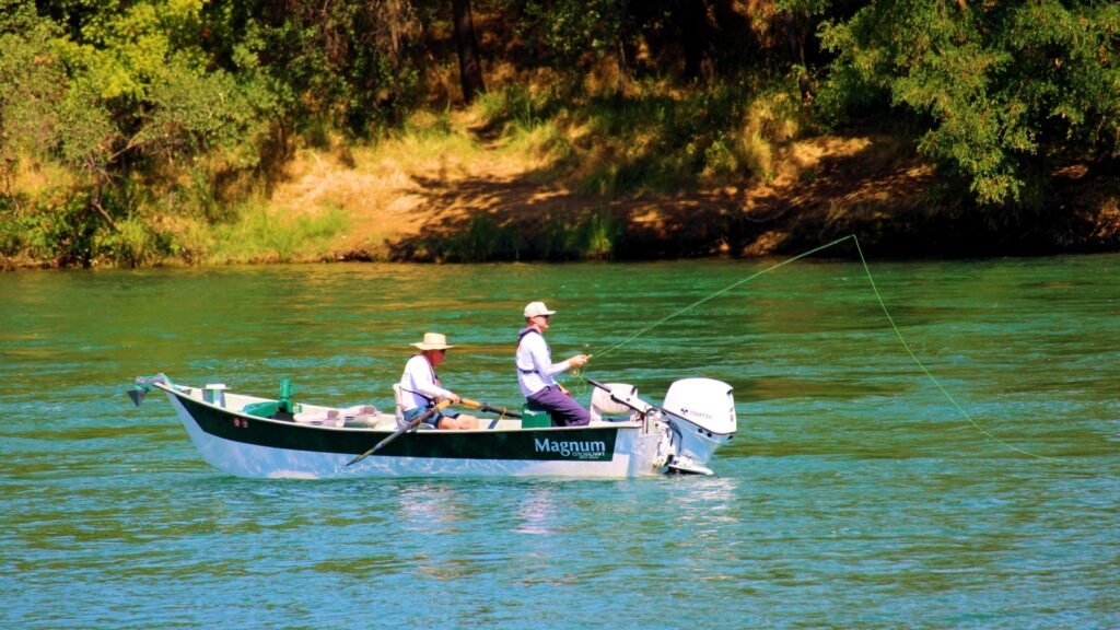 father and son fishing
