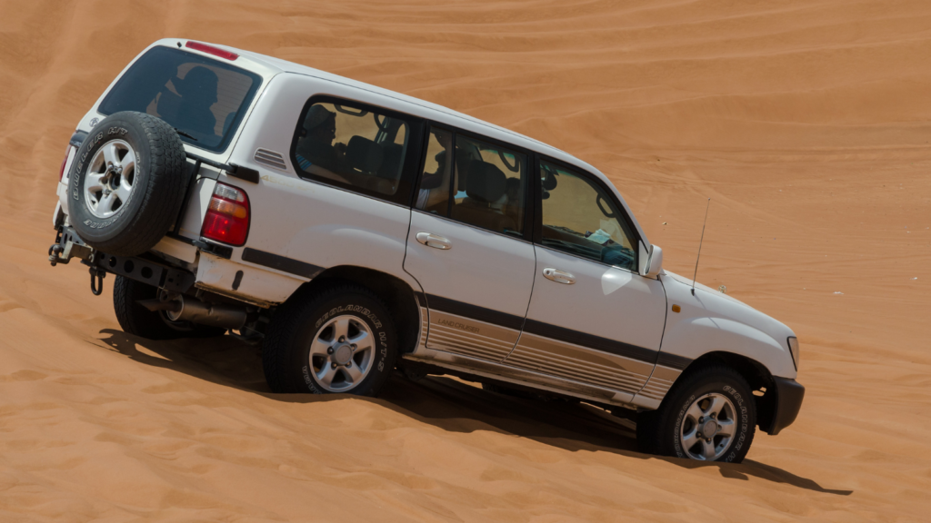 a toyota land cruiser in the desert
