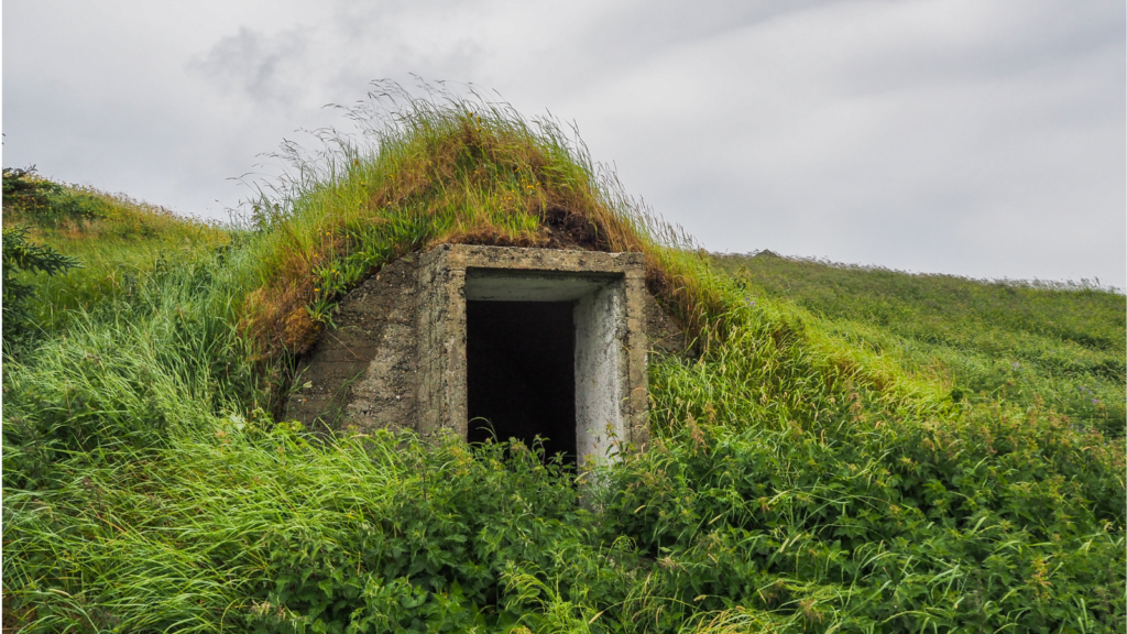 a root cellar entrance
