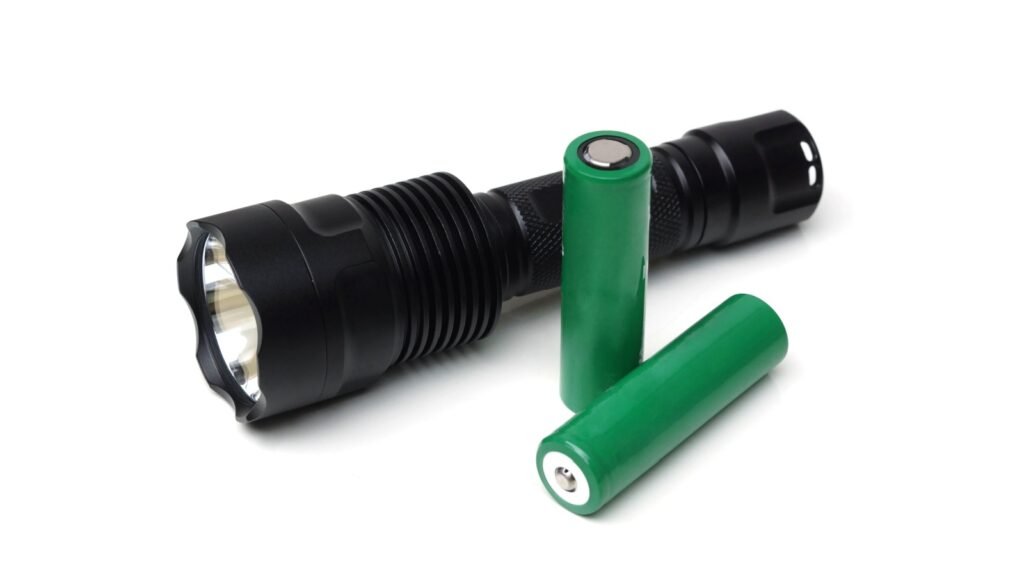 flashlight and batteries