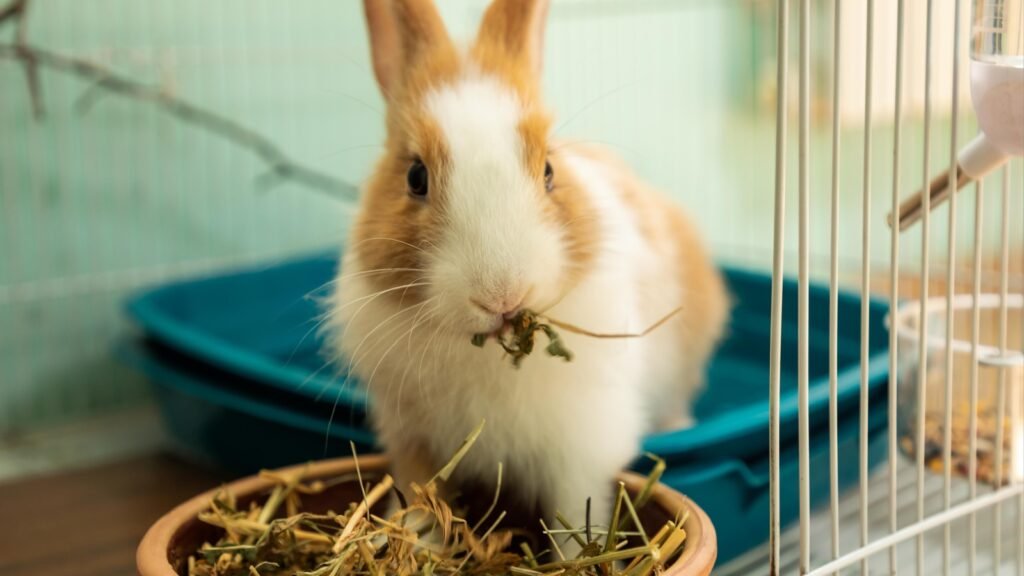 rabbit eating