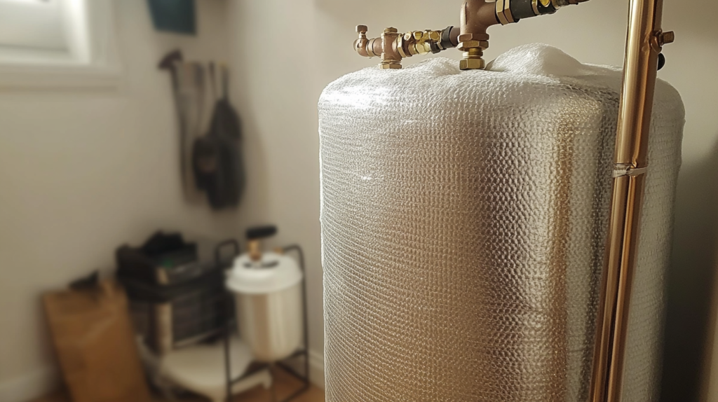 a water heater with blanket